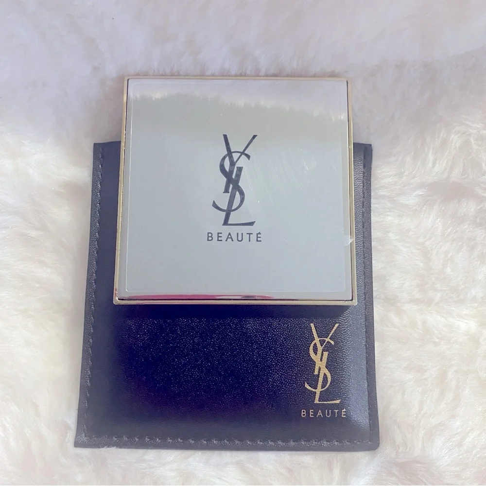 New Yves Saint Laurent Beaute Compact Mirror With a Protective Sleeve